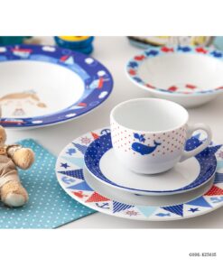 سرویس غذا خوری چینی کودک 5 تکه زرین طرح مارین