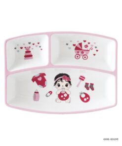 ظرف غذای کودک دخترانه مای سلف چینی زرین طرح نیوبورن صورتی