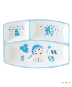 ظرف غذای کودک پسرانه مای سلف چینی زرین طرح نیوبورن آبی