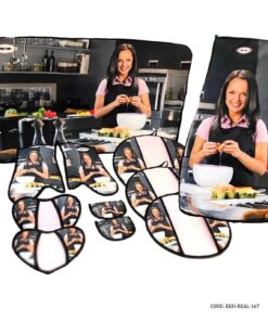 سرویس پارچه ای آشپزخانه 11 پارچه طرح Miss Chef