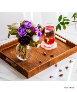 سینی چای چوبی مستطیل مدل آلیسا