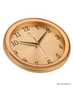 ساعت دیواری گرد طلایی قاب پلاستیکی مارال سری 110