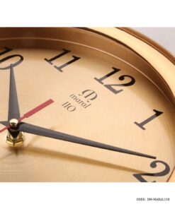 ساعت دیواری گرد طلایی قاب پلاستیکی مارال سری 110