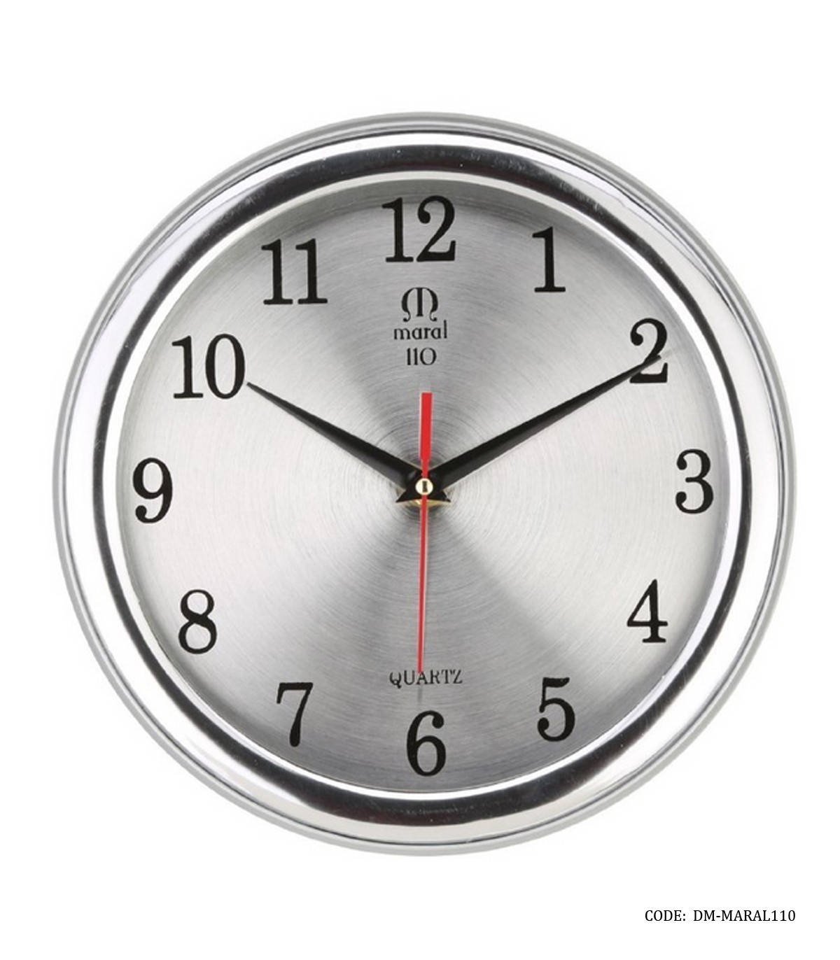 ساعت دیواری گرد سیلور قاب پلاستیکی مارال سری 110