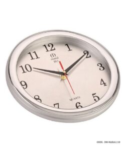 ساعت دیواری گرد سیلور قاب پلاستیکی مارال سری 110