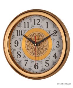 ساعت دیواری گرد کوچک طلایی مارال مدل 210