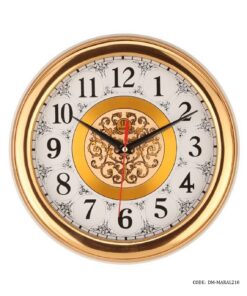 ساعت دیواری گرد کوچک طلایی مارال مدل 210