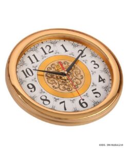 ساعت دیواری گرد کوچک طلایی مارال مدل 210