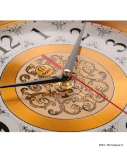 ساعت دیواری گرد کوچک طلایی مارال مدل 210