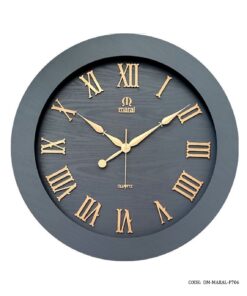 ساعت دیواری طوسی چوبی مارال مدل 706 اعداد رومی