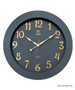 ساعت دیواری طوسی چوبی مارال مدل 706 اعداد انگلیسی