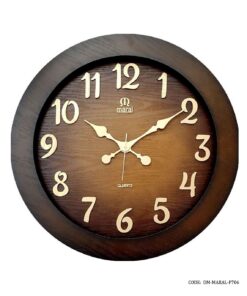 ساعت دیواری قهوه ای چوبی مارال مدل 706 اعداد انگلیسی