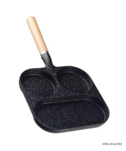 تابه گرانیتی سه خانه ترک دسته چوبی 