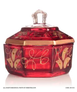 سرویس چای خوری شاه عباسی 14پارچه قرمز طلایی