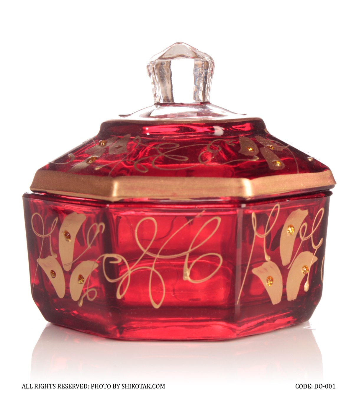 سرویس چای خوری شاه عباسی 14پارچه قرمز طلایی