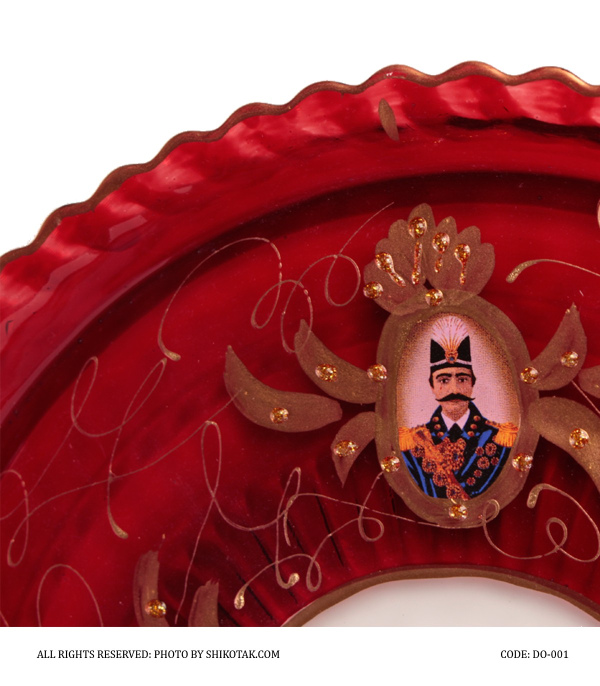 سرویس چای خوری شاه عباسی 14پارچه قرمز طلایی