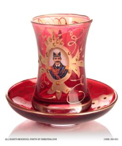 سرویس چای خوری شاه عباسی 14پارچه قرمز طلایی