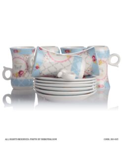 ست فنجان نلعبکی چینی طرح flower