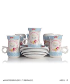 ست فنجان نلعبکی چینی طرح flower