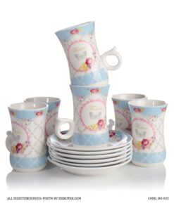 ست فنجان نلعبکی چینی طرح flower