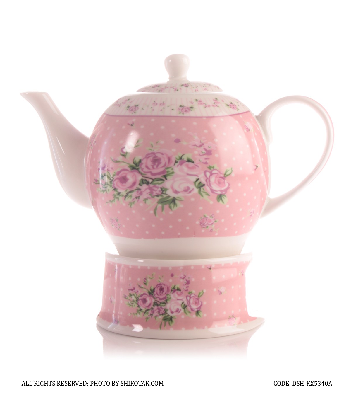 قوری وارمر چینی طرح آنجل صورتی