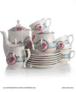 سرویس چای خوری سرامیکی 17 پارچه  blue romance