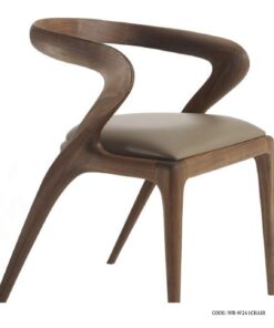 صندلی ناهارخوری چوبی دسته منحنی رنزو مدل 261