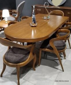 صندلی ناهارخوری چوبی دسته منحنی رنزو مدل 261