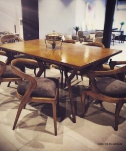 صندلی ناهارخوری چوبی دسته منحنی رنزو مدل 261