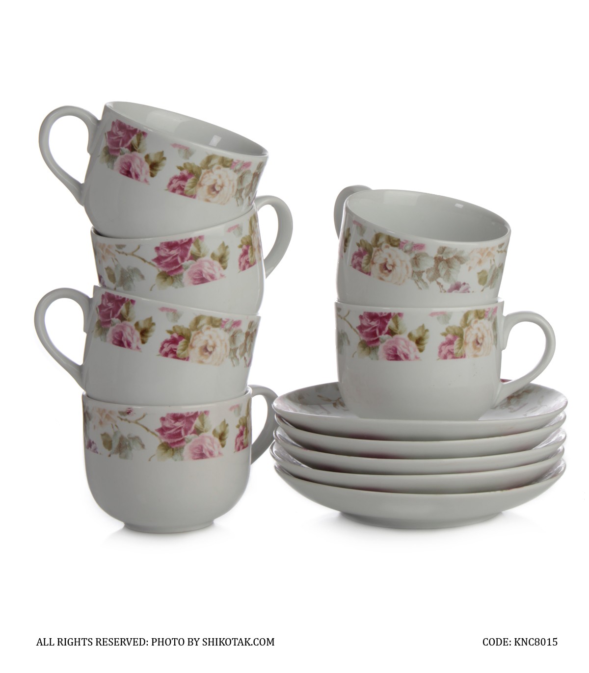 فنجان و نعلبکی چینی طرح رزیتا