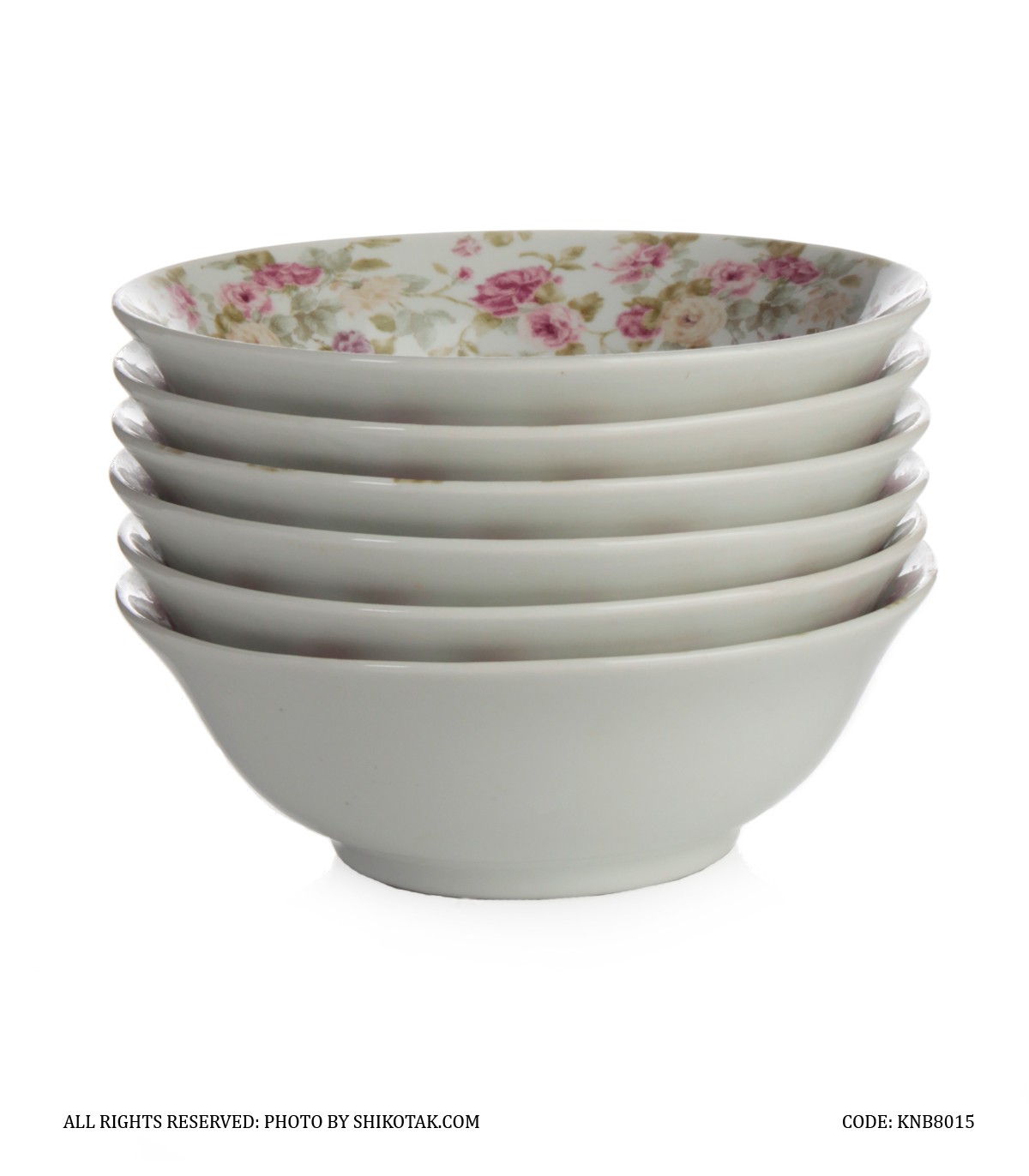 کاسه ماست چینی 6 عددی طرح رزیتا