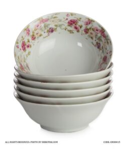 کاسه ماست چینی 6 عددی طرح رزیتا