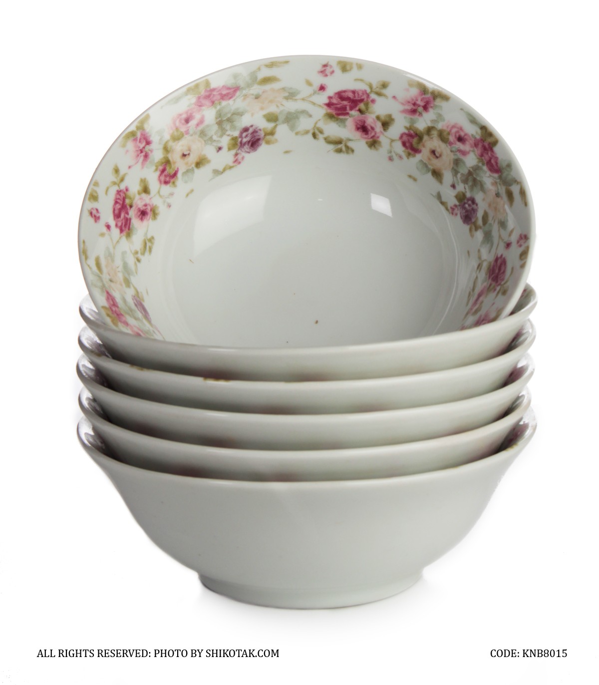 کاسه ماست چینی 6 عددی طرح رزیتا