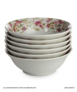 کاسه ماست چینی 6 عددی طرح رزیتا