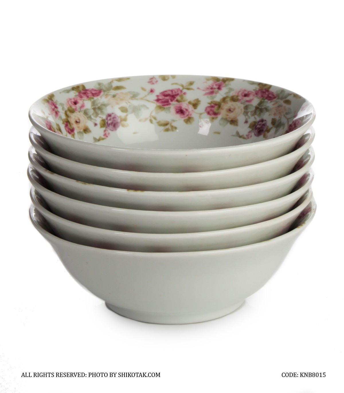 کاسه ماست چینی 6 عددی طرح رزیتا