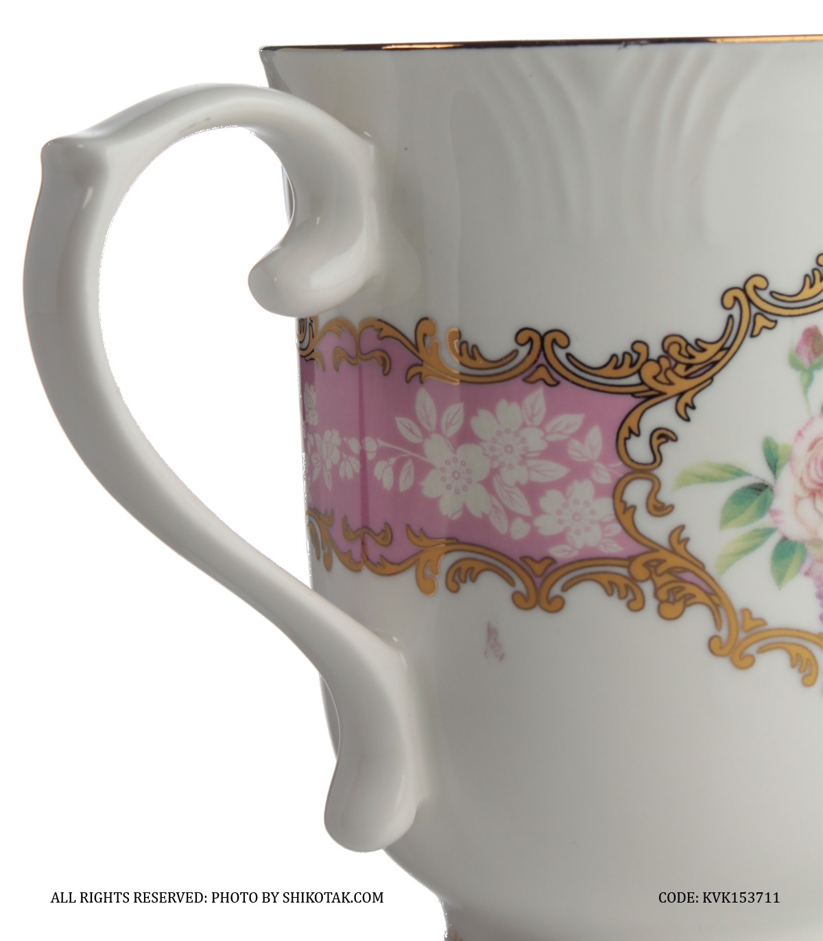 لیوان فانتزی سرامیکی گل سرخی