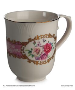 لیوان فانتزی سرامیکی گل سرخی