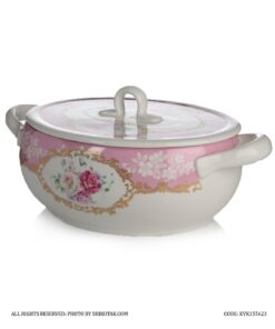 ظرف سوپ خوری گل سرخی بیضی