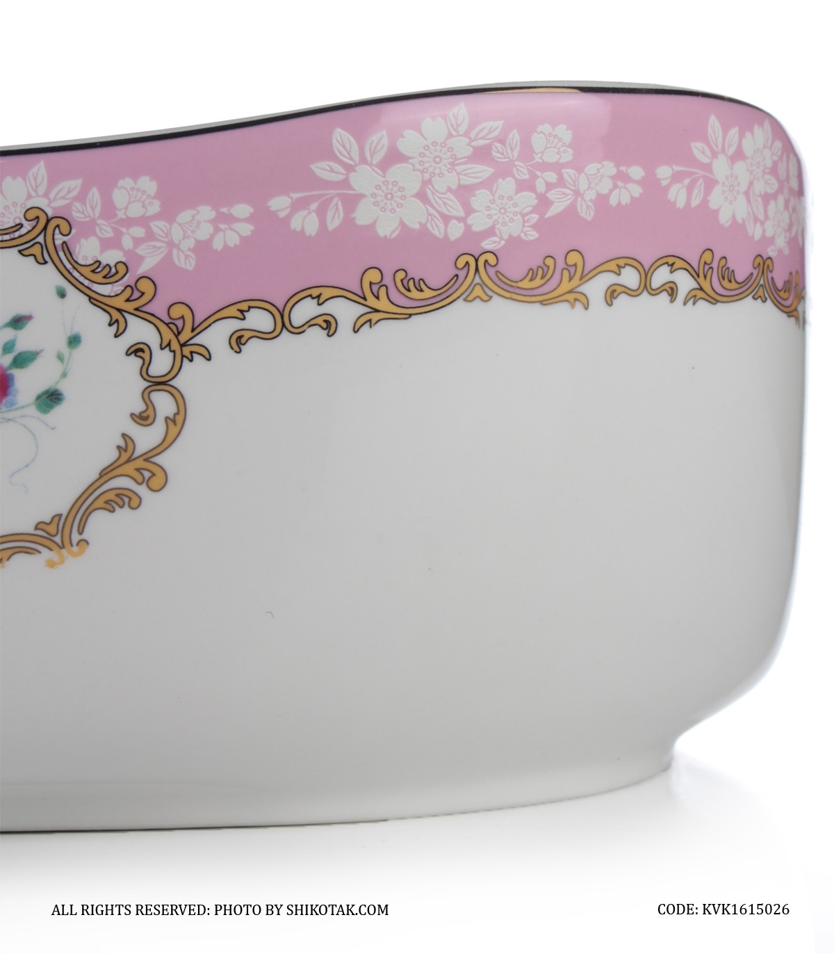 کاسه بزرگ سرامیکی گل سرخی