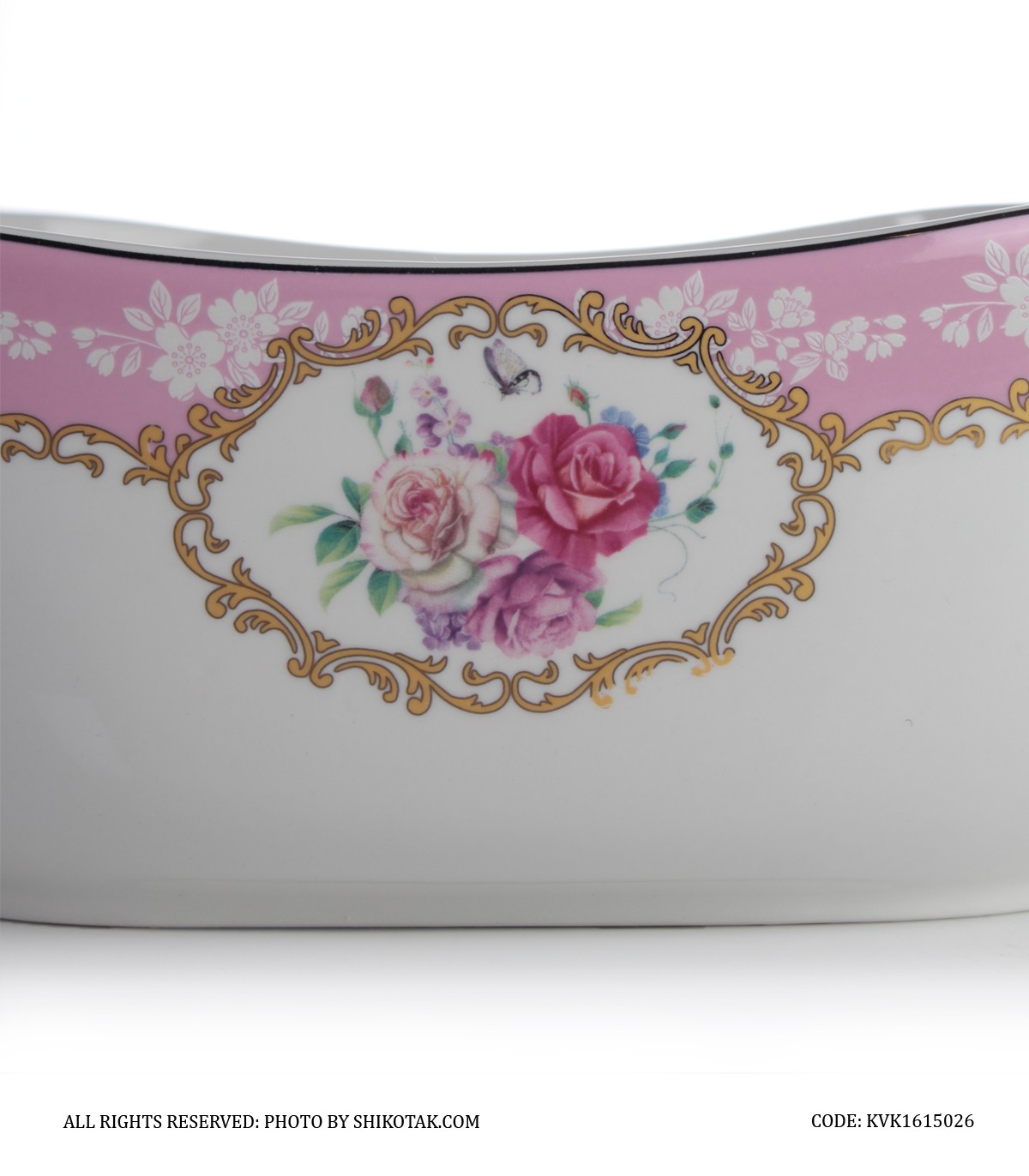 کاسه بزرگ سرامیکی گل سرخی