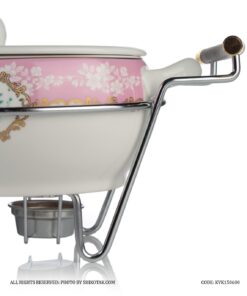 ظرف سوفله سرامیکی گل سرخی مستطیل کوچک