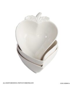 کاسه زیتون خوری سه عددی سرامیکی طرح توت فرنگی