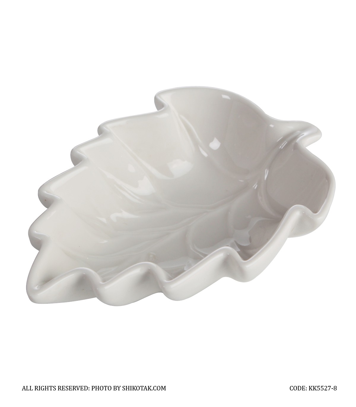 کاسه سرامیکی زیتون خوری طرح برگ انجیری