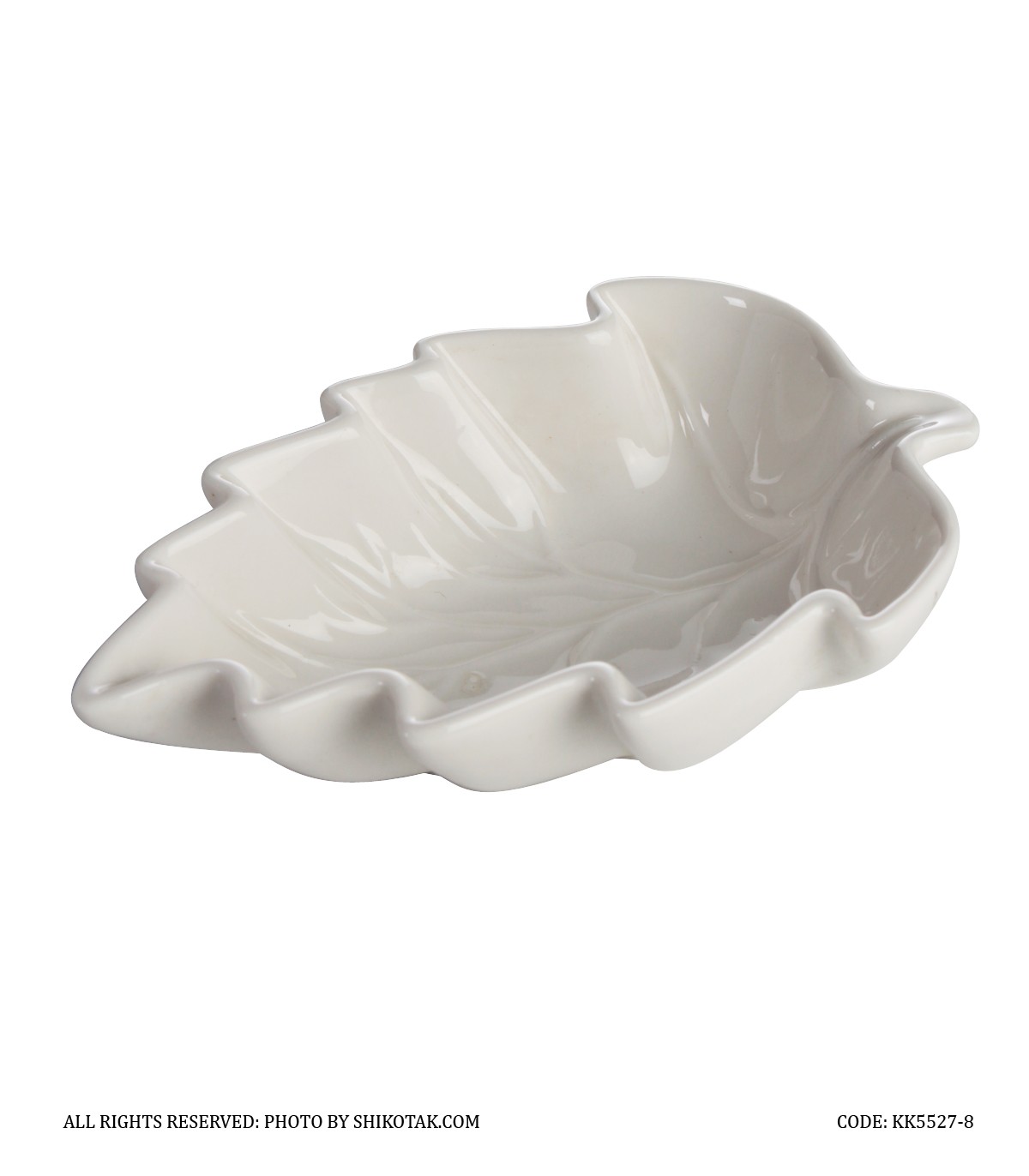 کاسه سرامیکی زیتون خوری طرح برگ انجیری