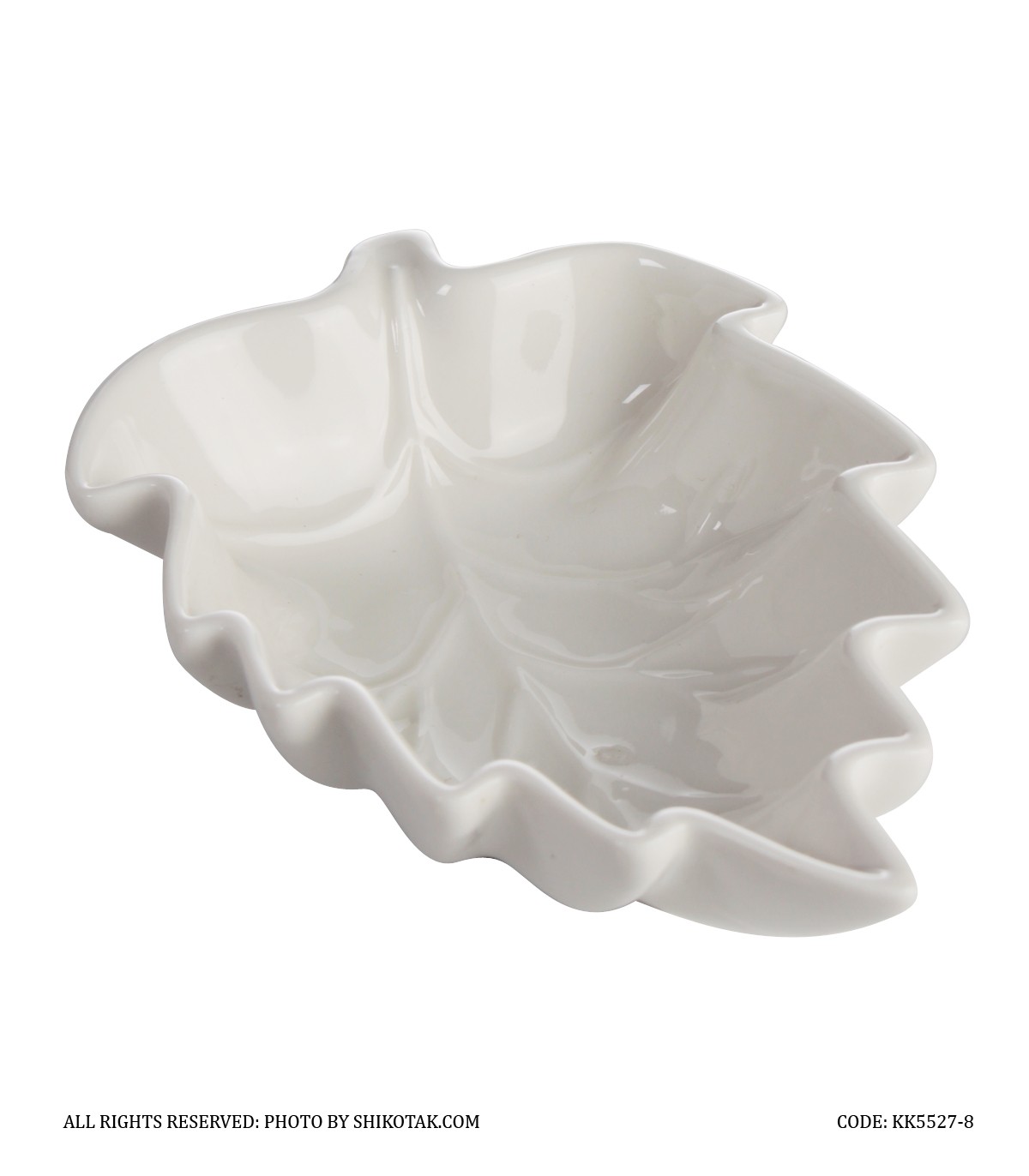 کاسه سرامیکی زیتون خوری طرح برگ انجیری