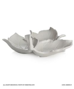 اردو خوری سرامیکی سه خانه طرح برگ انجیری