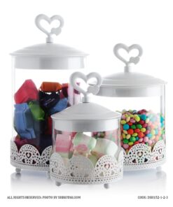 کندی باکس در قلبی فلزی بدون پایه سفید