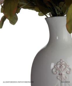 گلدان سرامیکی سفید مدل تاج