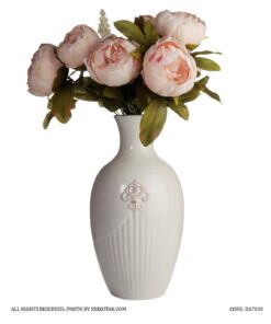 گلدان سرامیکی سفید مدل تاج