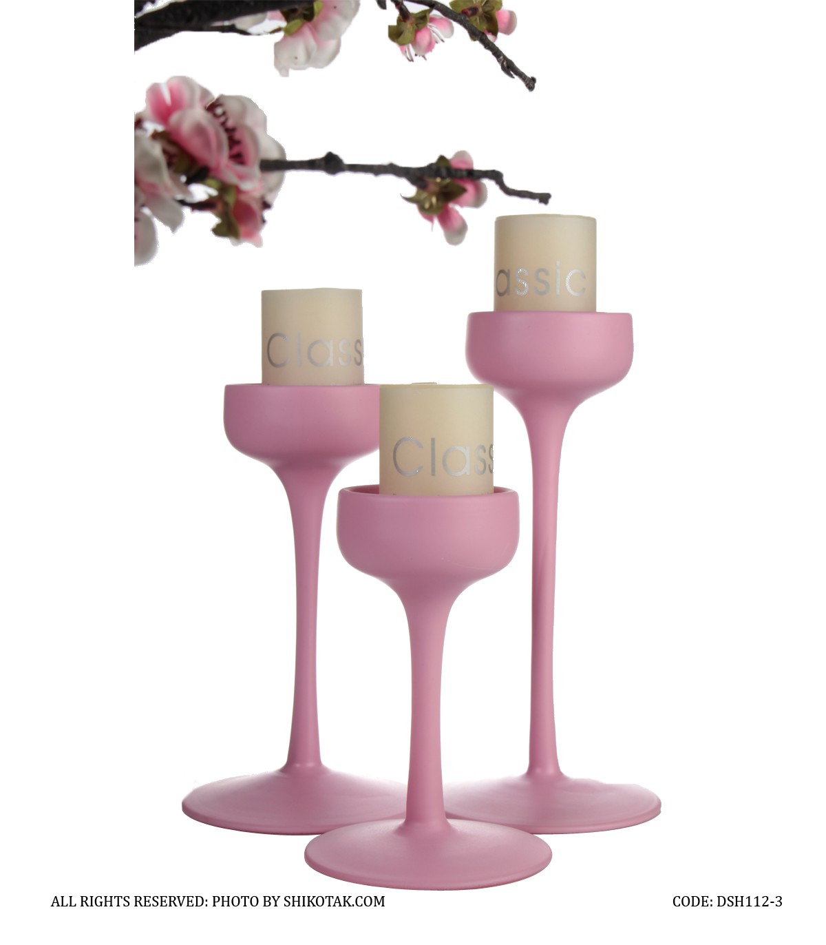 جاشمعی صورتی سه عددی طرح ایکیا